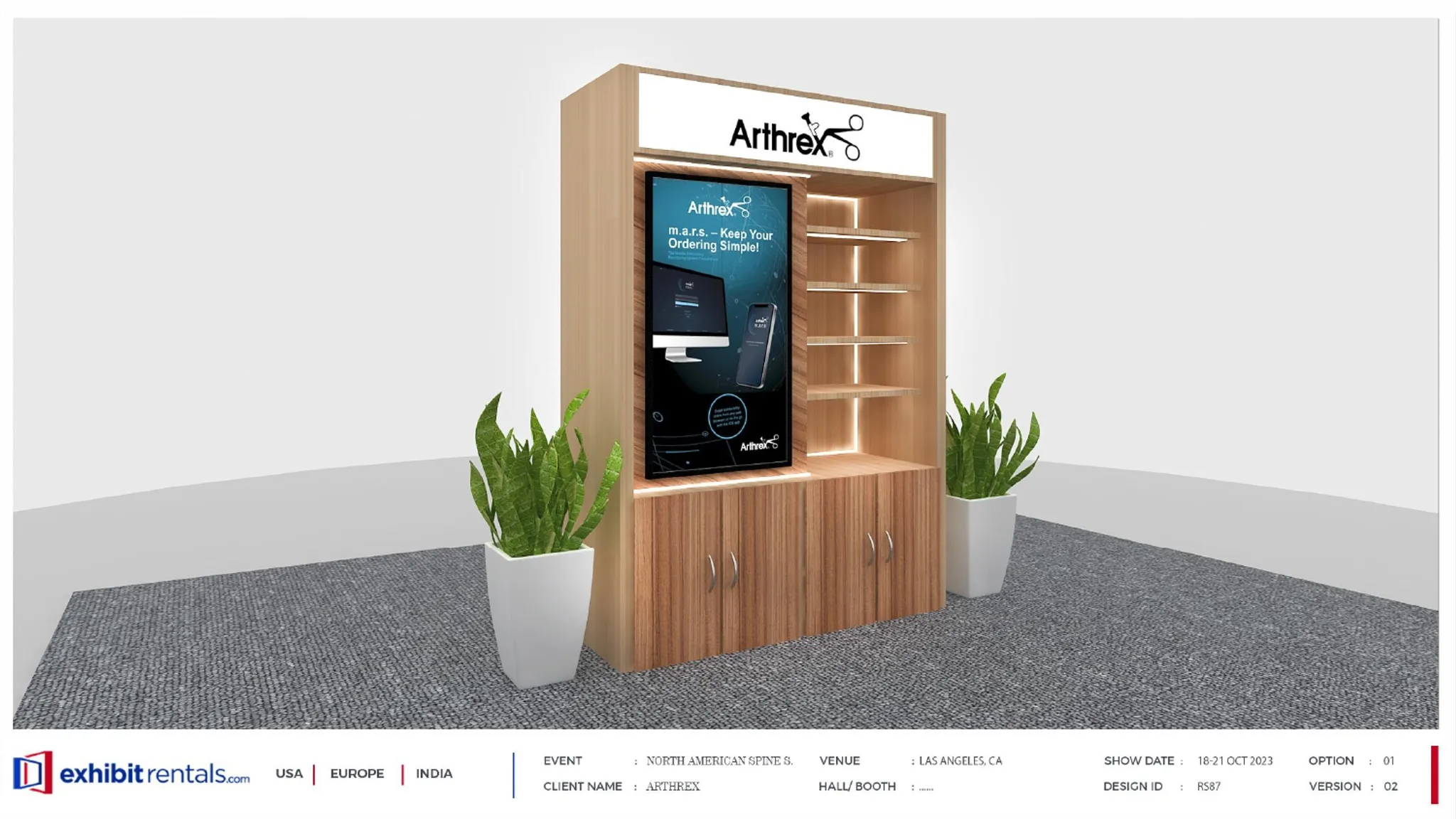 2x5 Inline booth design by Exhibit-Rentals